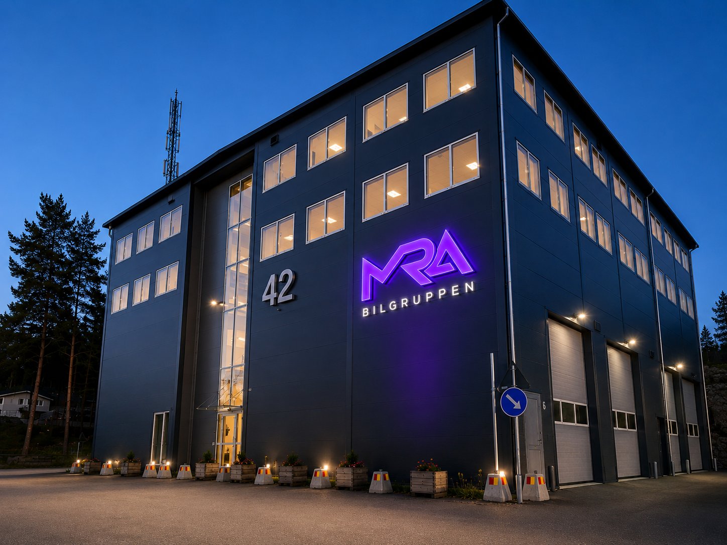 MRA Bilgruppens anläggning på Skyttbrinksvägen 42 i Tumba